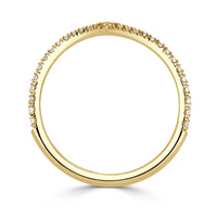 0.30ct Round Brilliant Cut Diamond V Band in 18k Yellow Gold
