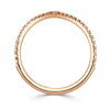 0.30ct Round Brilliant Cut Diamond V Band in 18k Rose Gold
