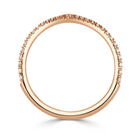 0.30ct Round Brilliant Cut Diamond V Band in 18k Rose Gold