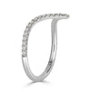0.30ct Round Brilliant Cut Diamond V Band in 18k White Gold