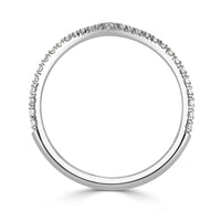 0.30ct Round Brilliant Cut Diamond V Band in 18k White Gold