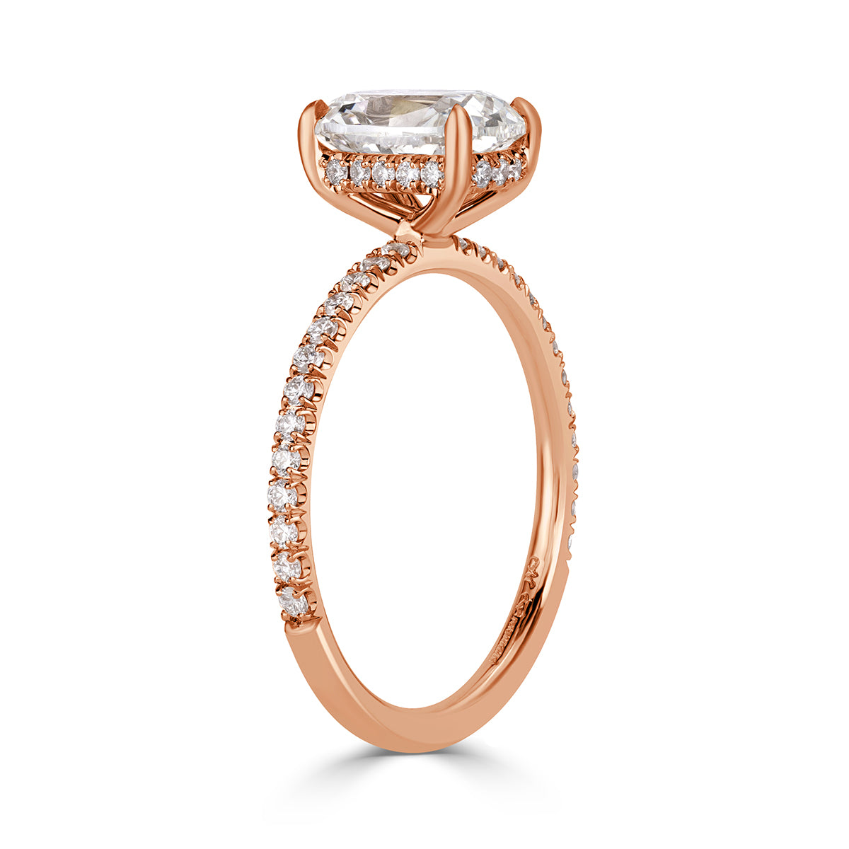 1.85ct Old Mine Cut Diamond Engagement Ring