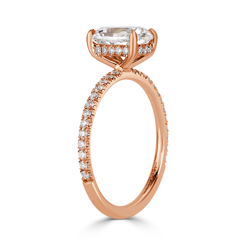 1.85ct Old Mine Cut Diamond Engagement Ring