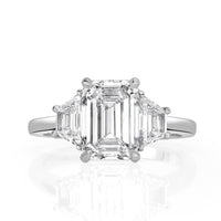 3.80ct Emerald Cut Diamond Engagement Ring
