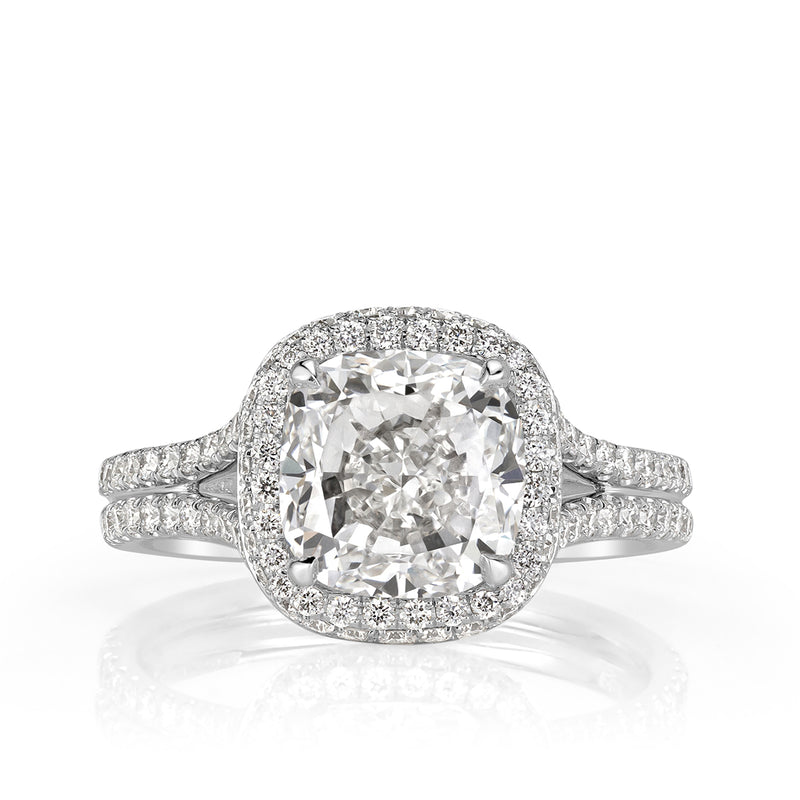3.81ct Cushion Cut Diamond Engagement Ring