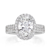 2.96ct Oval Cut Diamond Engagement Ring