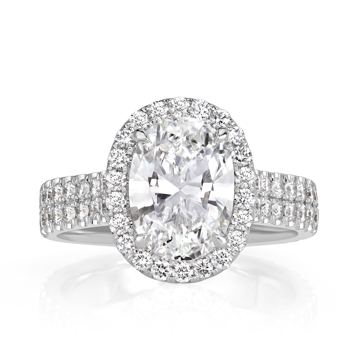 2.96ct Oval Cut Diamond Engagement Ring