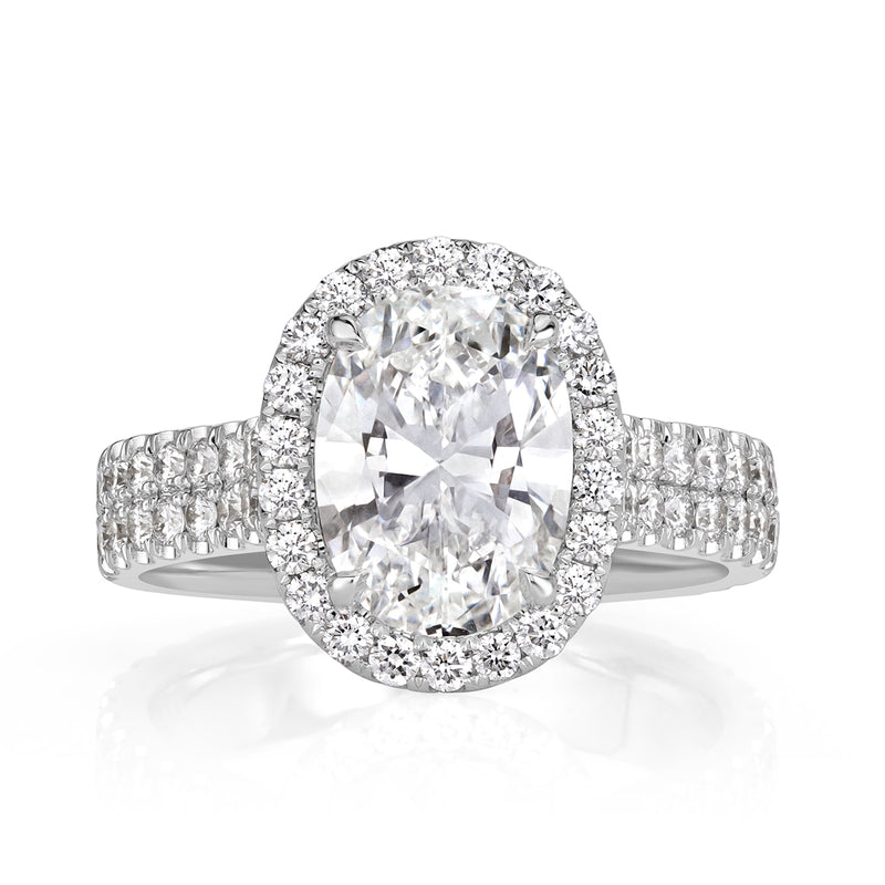 2.96ct Oval Cut Diamond Engagement Ring