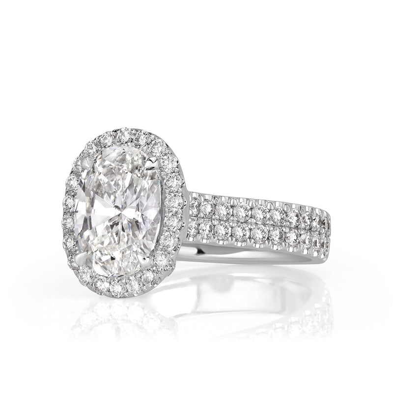 2.96ct Oval Cut Diamond Engagement Ring
