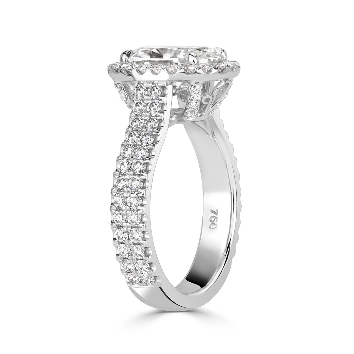 2.96ct Oval Cut Diamond Engagement Ring