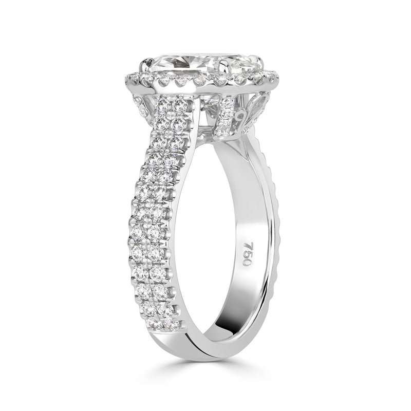 2.96ct Oval Cut Diamond Engagement Ring