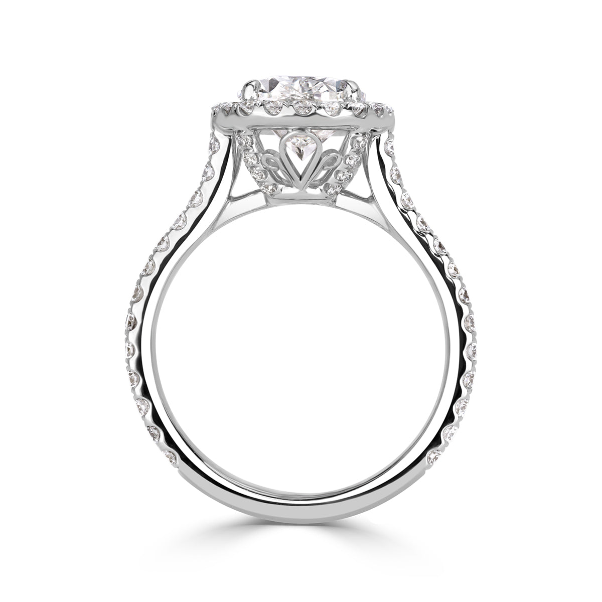 2.96ct Oval Cut Diamond Engagement Ring