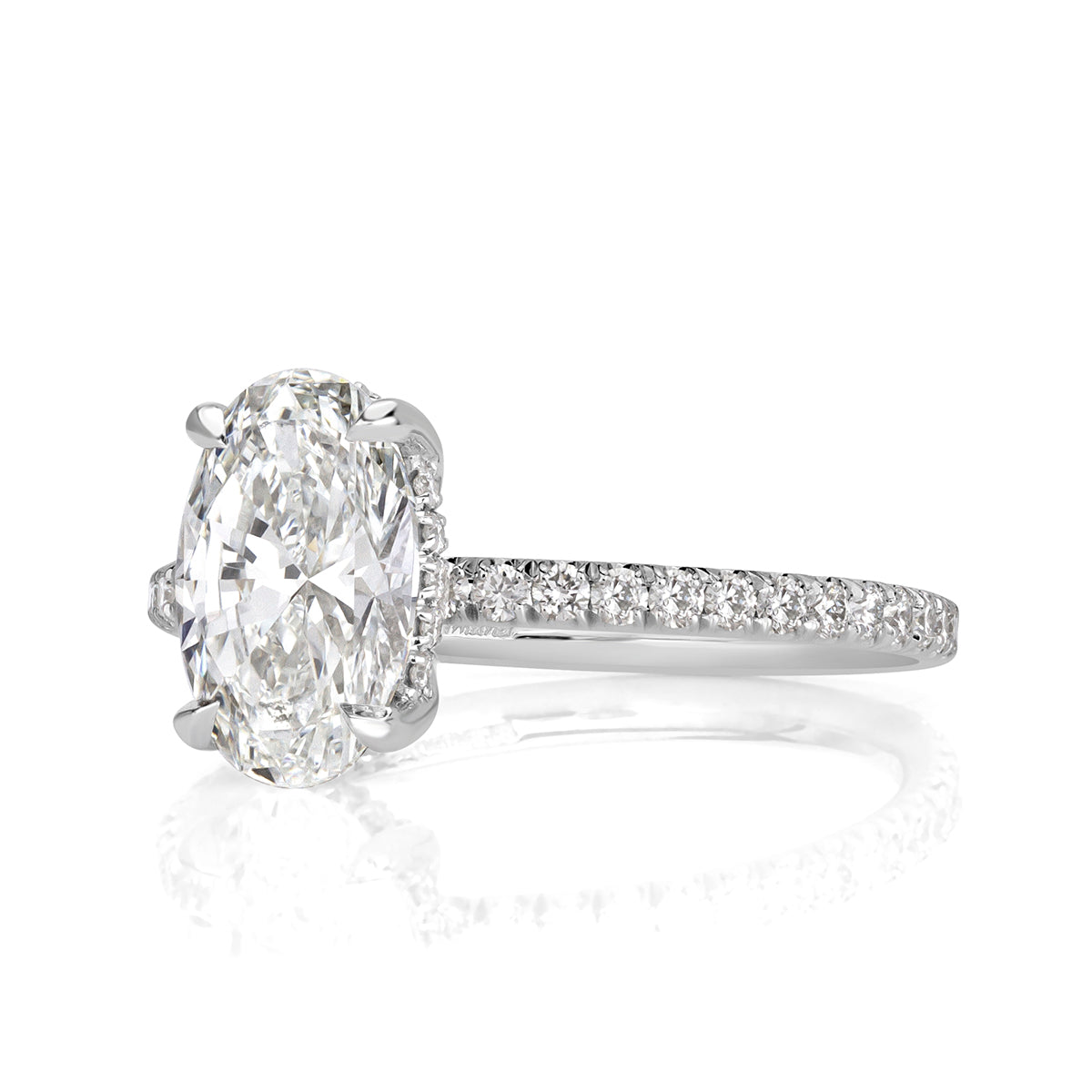 2.13ct Oval Cut Diamond Engagement Ring