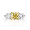 3.43ct Old Mine Cut Fancy Yellow Diamond Engagement Ring By Tiffany & Co.