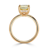 3.71ct Fancy Light Yellow Radiant Cut Diamond Engagement Ring