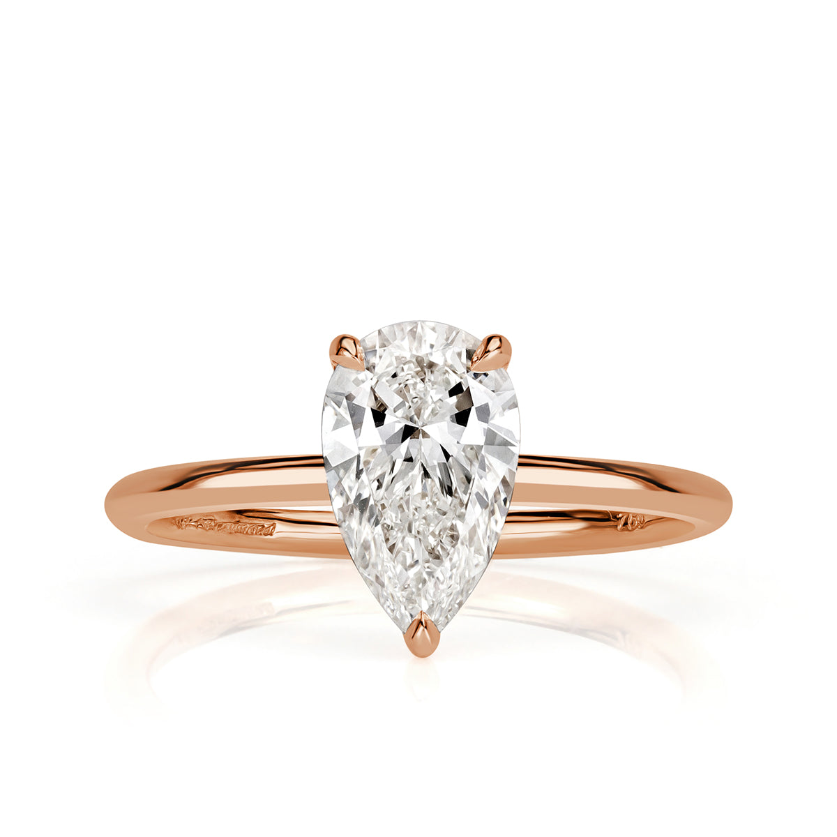 1.39ct Pear Shaped Diamond Engagement Ring