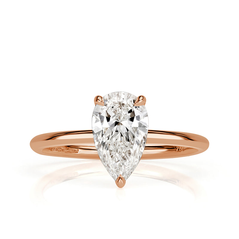 1.39ct Pear Shaped Diamond Engagement Ring