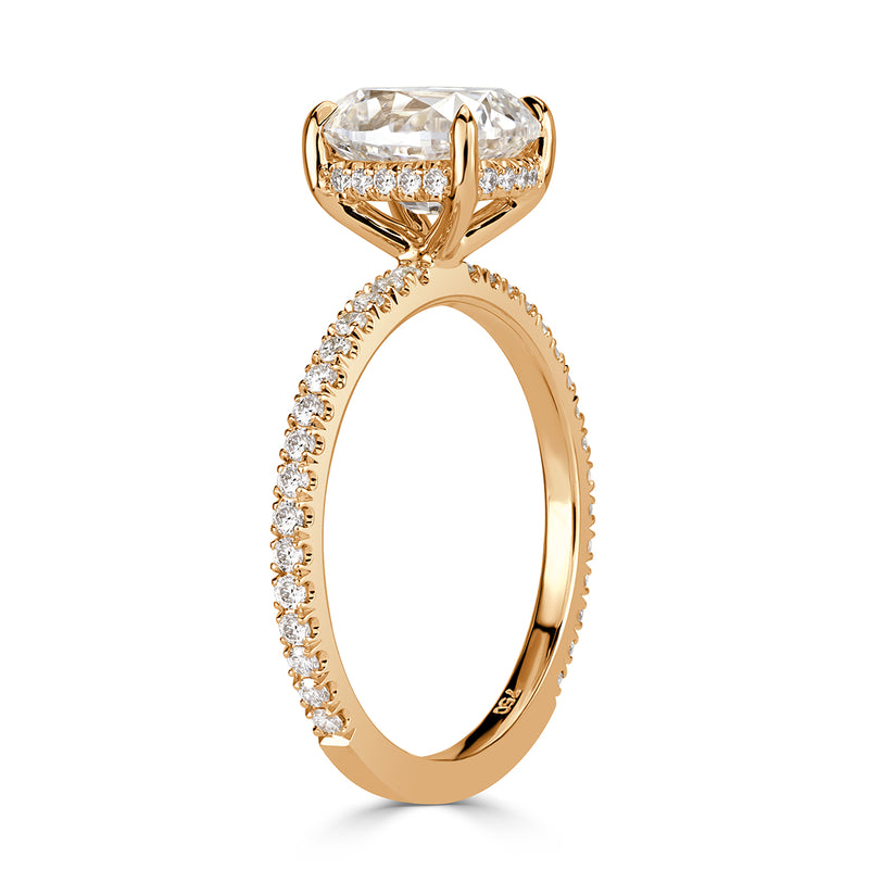 2.39ct Old Mine Cut Diamond Engagement Ring