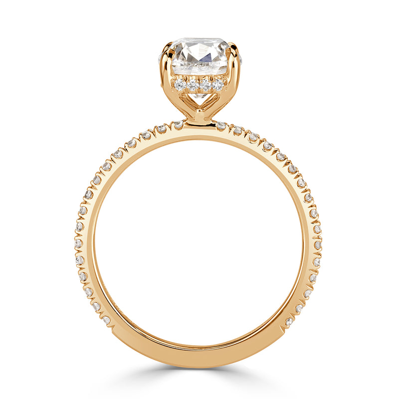 2.38ct Old Mine Cut Diamond Engagement Ring