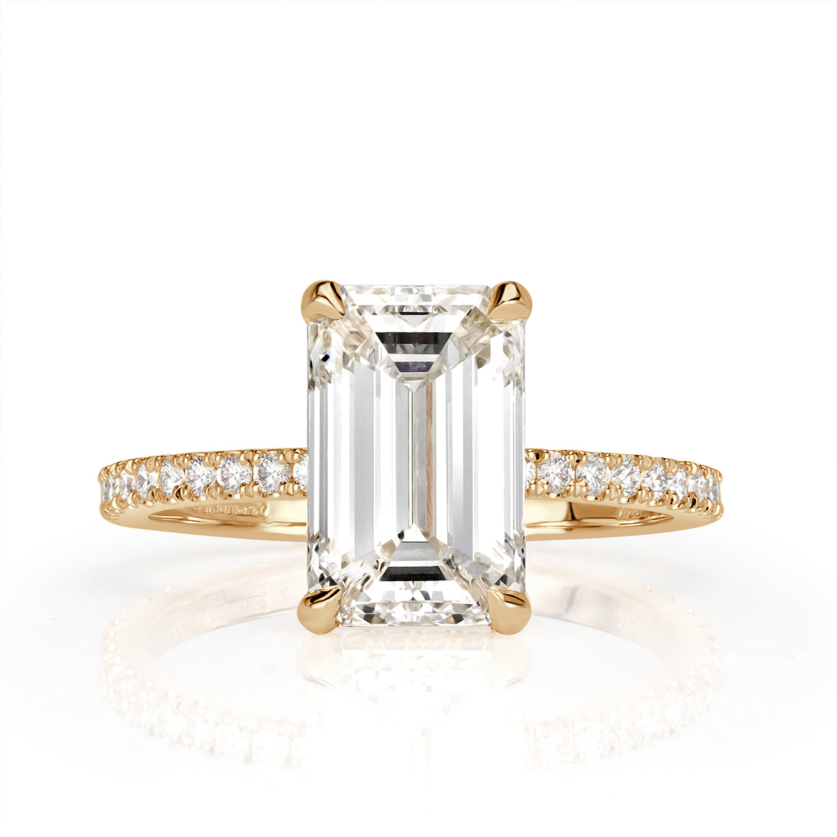 3.47ct Emerald Cut Diamond Engagement Ring