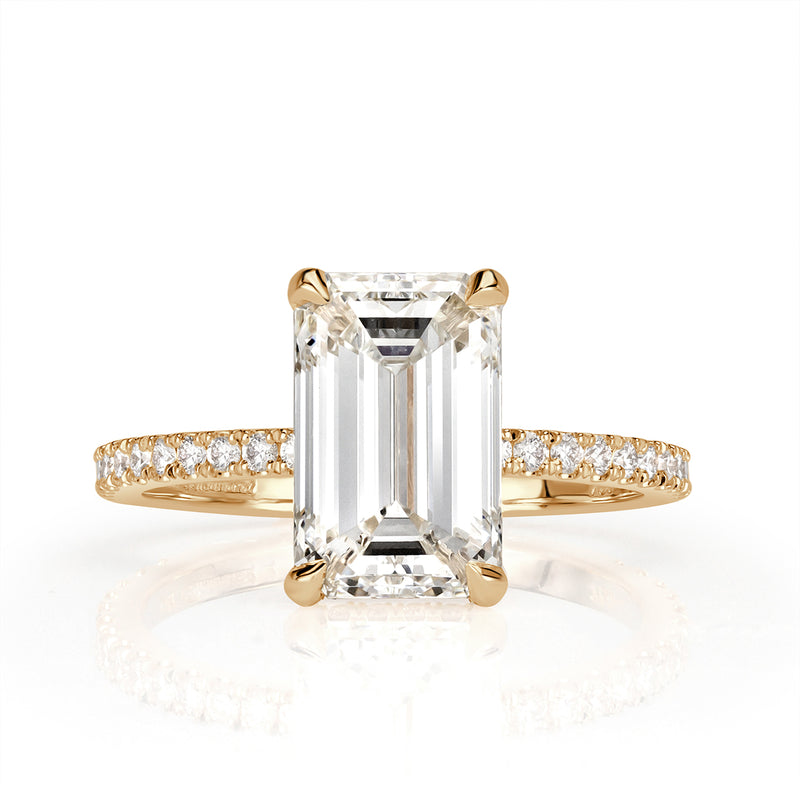 3.47ct Emerald Cut Diamond Engagement Ring