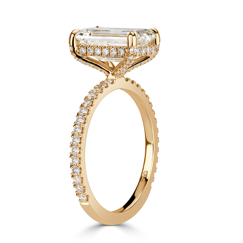 3.47ct Emerald Cut Diamond Engagement Ring