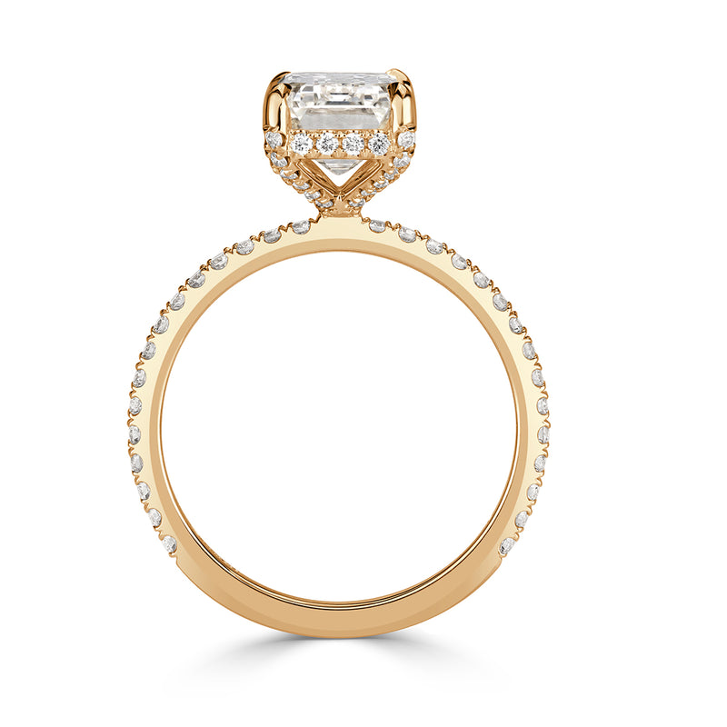 3.47ct Emerald Cut Diamond Engagement Ring