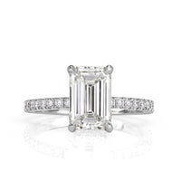 2.85ct Emerald Cut Diamond Engagement Ring