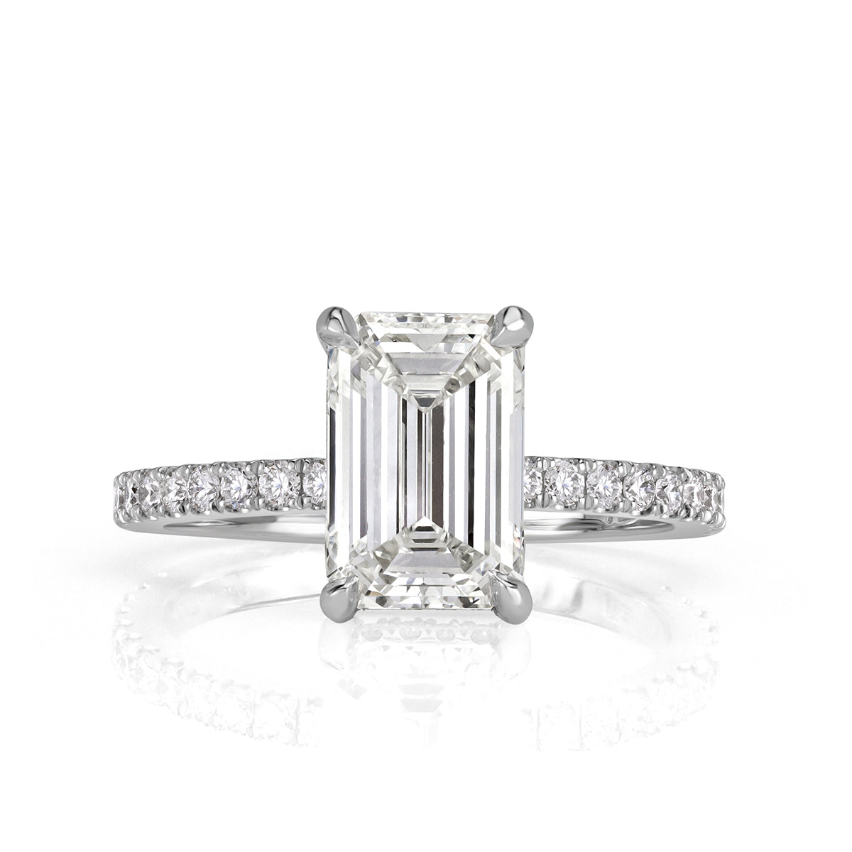 2.85ct Emerald Cut Diamond Engagement Ring