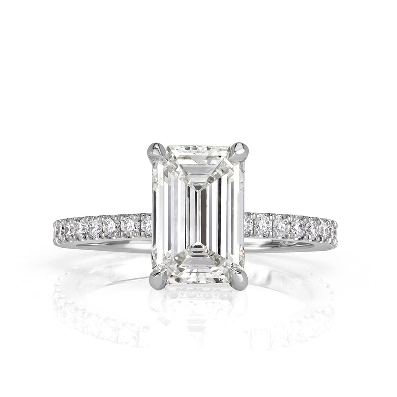 2.85ct Emerald Cut Diamond Engagement Ring