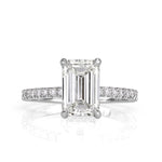 2.85ct Emerald Cut Diamond Engagement Ring