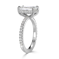 2.85ct Emerald Cut Diamond Engagement Ring