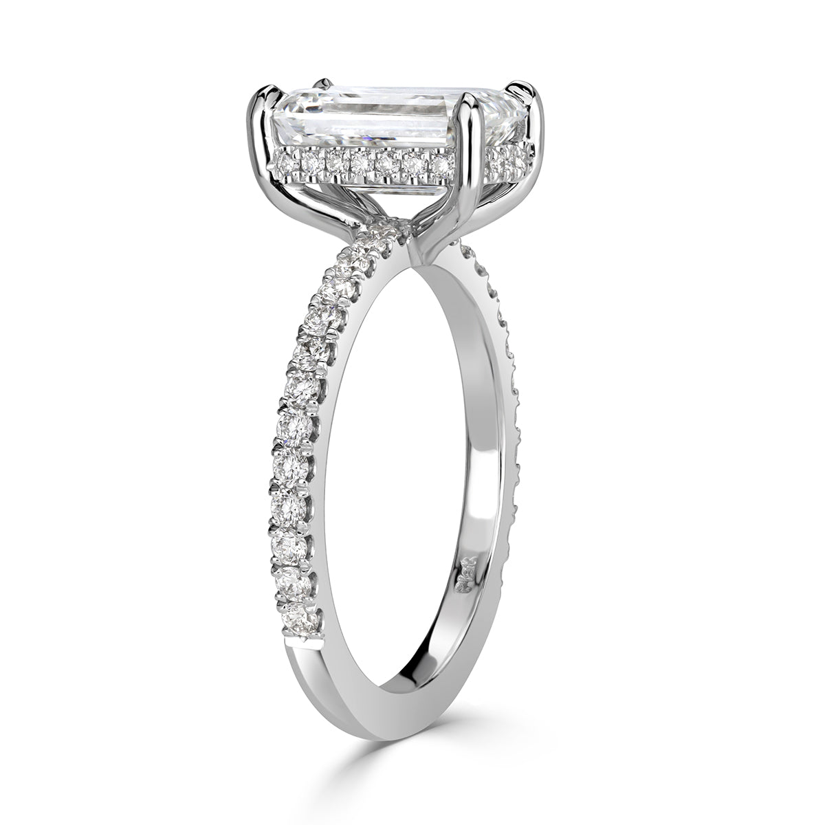 2.85ct Emerald Cut Diamond Engagement Ring
