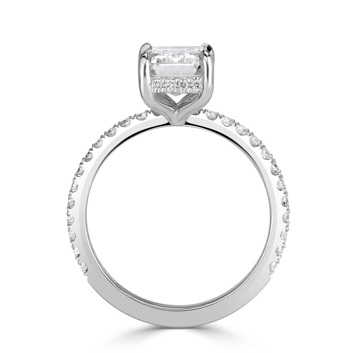 2.85ct Emerald Cut Diamond Engagement Ring