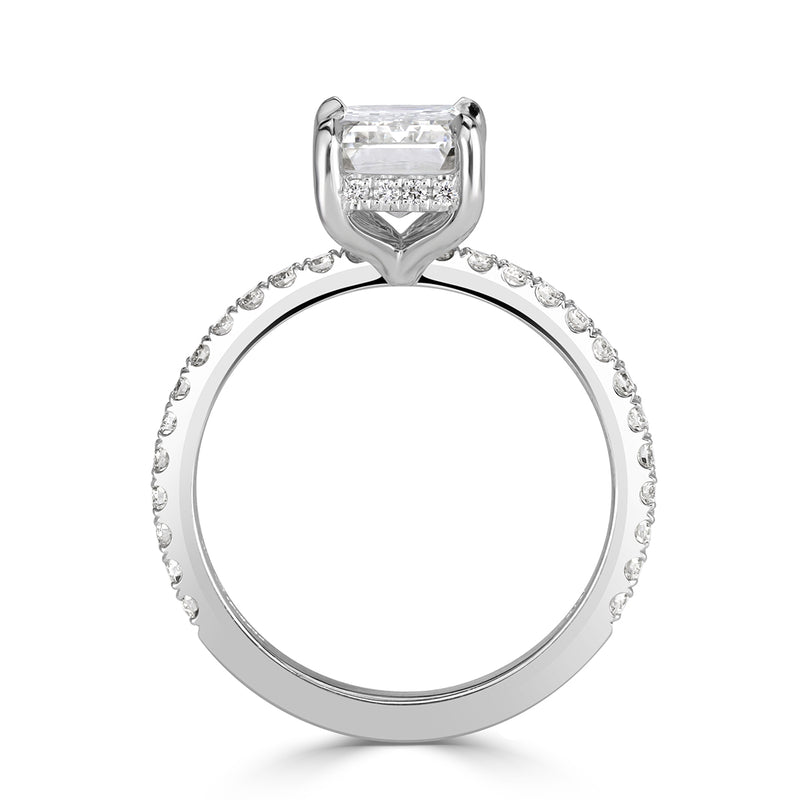 2.85ct Emerald Cut Diamond Engagement Ring