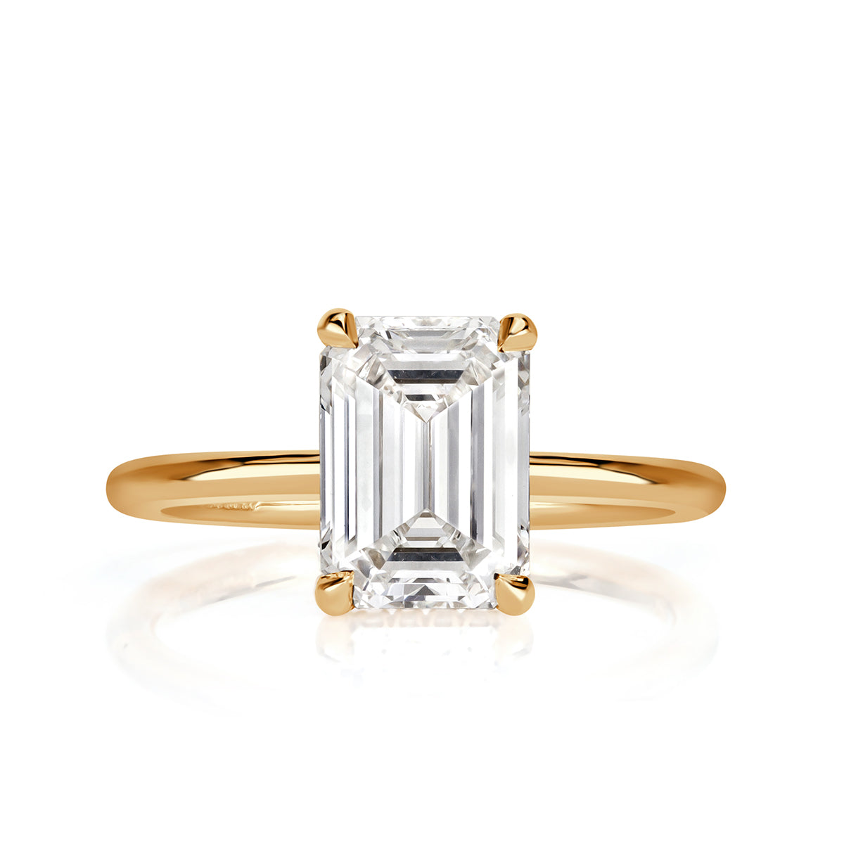 2.60ct Emerald Cut Diamond Engagement Ring