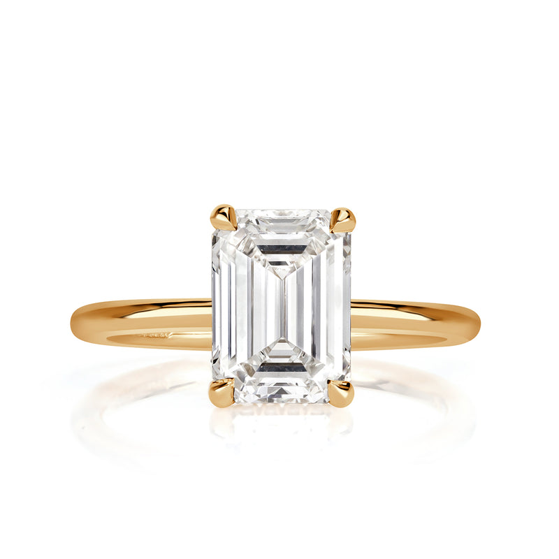 2.60ct Emerald Cut Diamond Engagement Ring