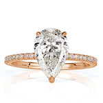 3.42ct Pear Shaped Diamond Engagement Ring