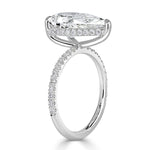 3.93ct Pear Shaped Diamond Engagement Ring
