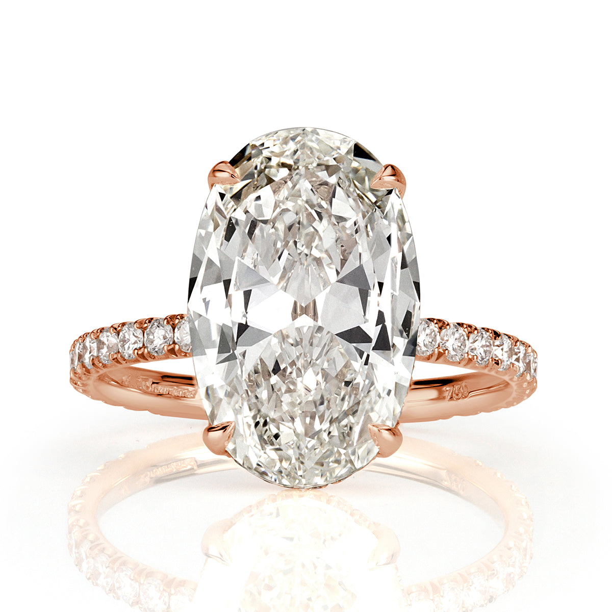 4.48ct Oval Cut Diamond Engagement Ring