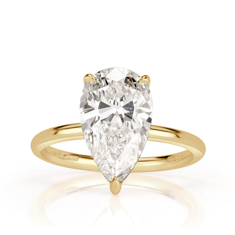 3.85ct Pear Shaped Diamond Engagement Ring