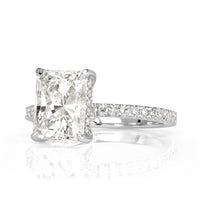 2.87ct Radiant Cut Diamond Engagement Ring