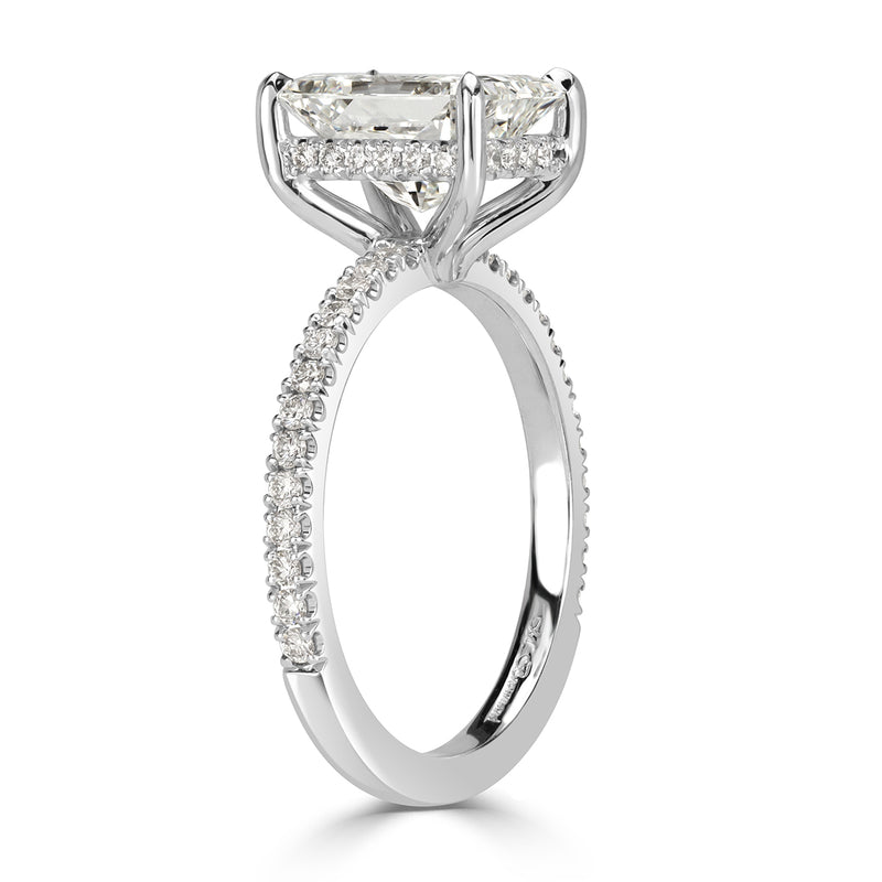 2.87ct Radiant Cut Diamond Engagement Ring