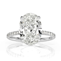 5.04ct Oval Cut Diamond Engagement Ring