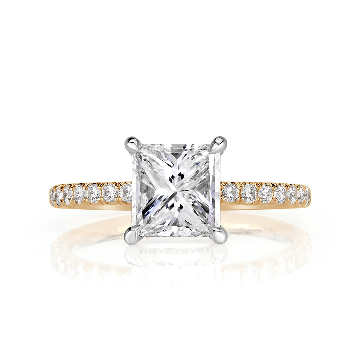 1.98ct Princess Cut Diamond Engagement Ring