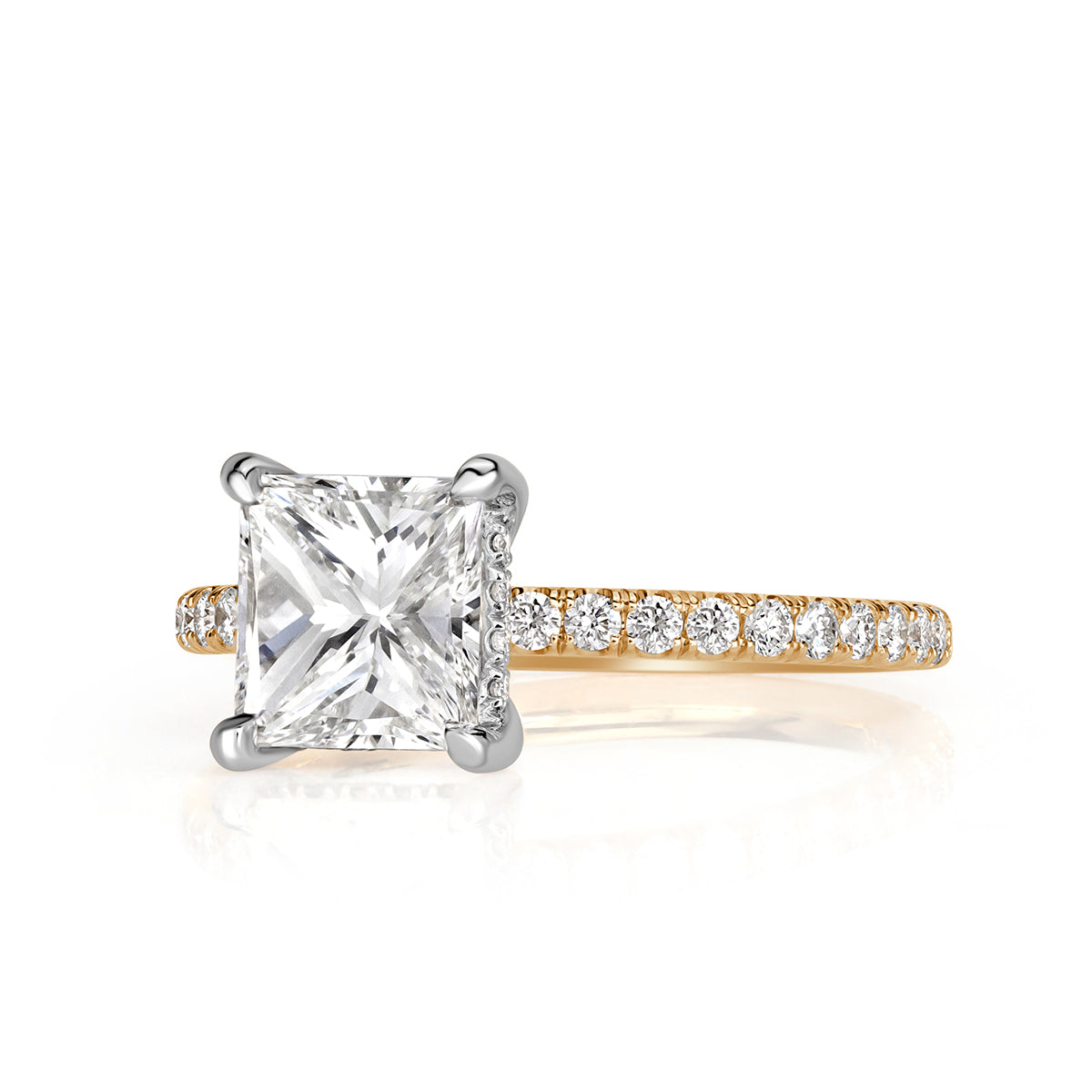 1.98ct Princess Cut Diamond Engagement Ring