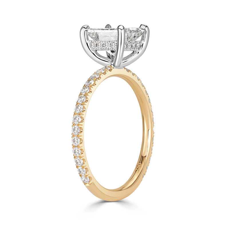 1.98ct Princess Cut Diamond Engagement Ring