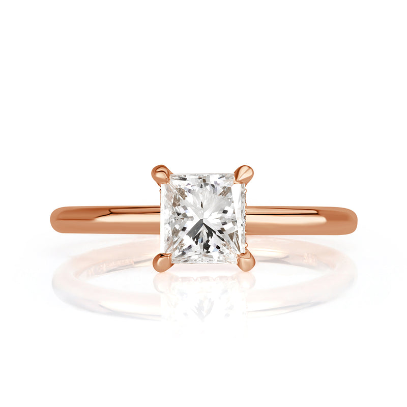 1.09ct Princess Cut Diamond Engagement Ring