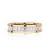2.42ct Baguette Cut Diamond Eternity Band in 18k Champagne Yellow Gold