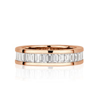 2.42ct Baguette Cut Diamond Eternity Band in 18k Rose Gold